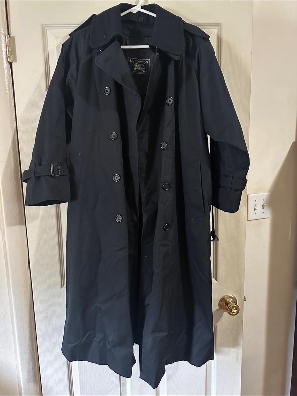 Burberry Black Double-Breasted Trench Coat